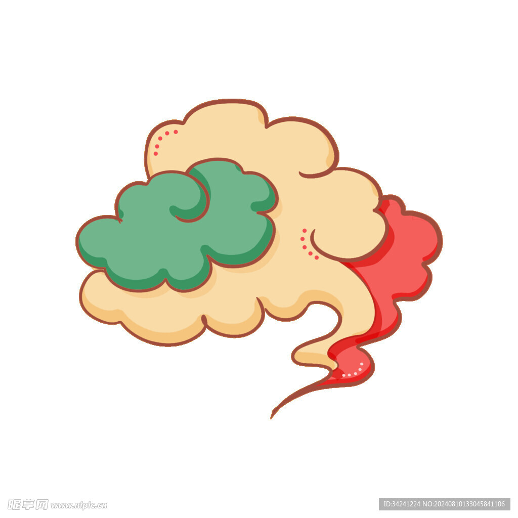 中国风祥云纹理节日元素