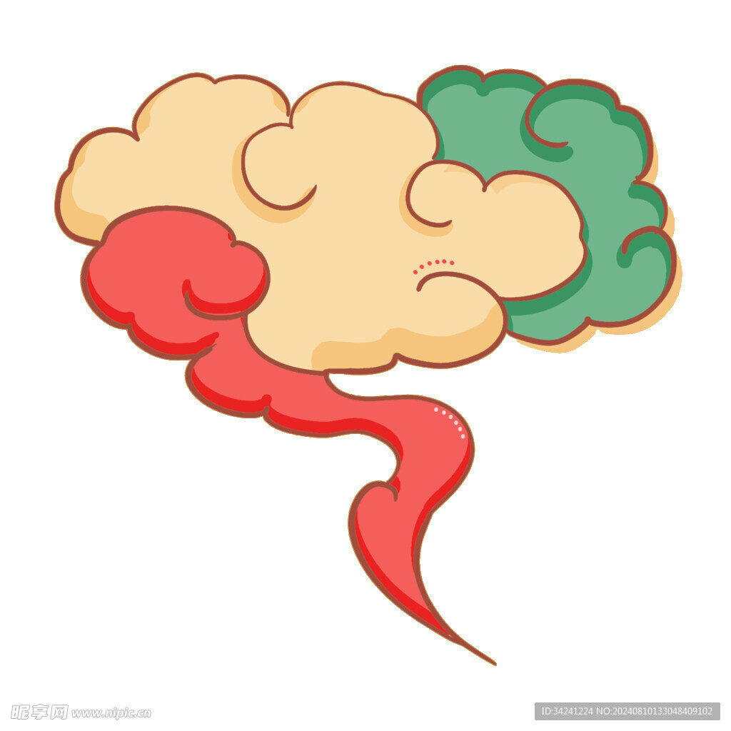 中国风祥云纹理节日元素