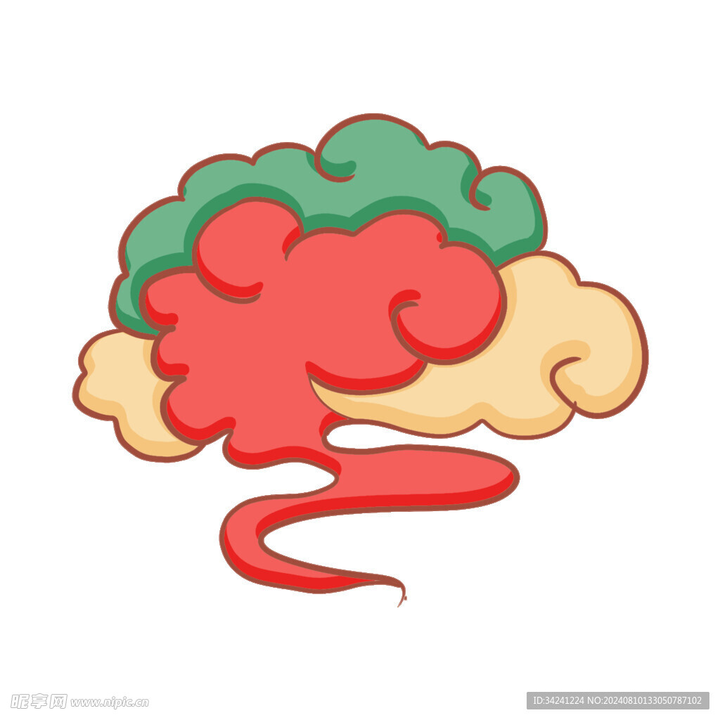 中国风祥云纹理节日元素