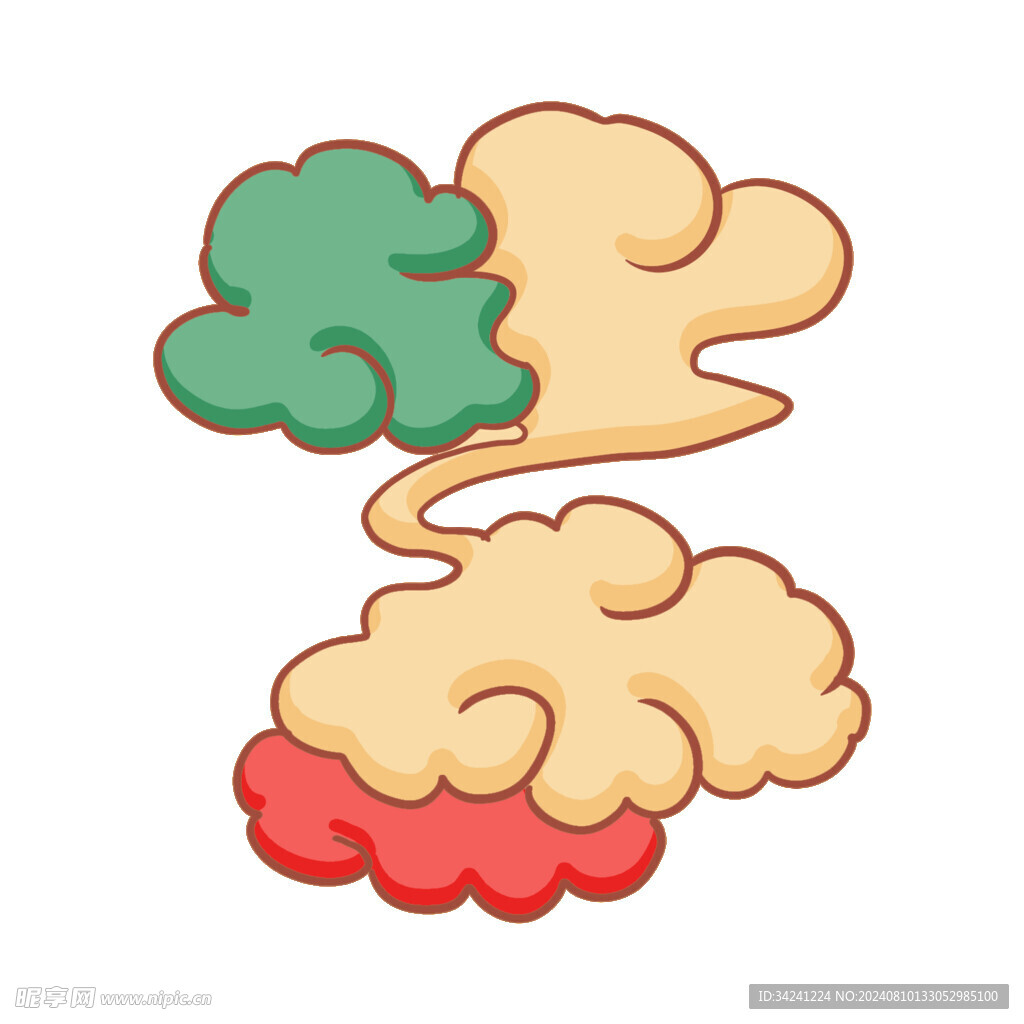 中国风祥云纹理节日元素