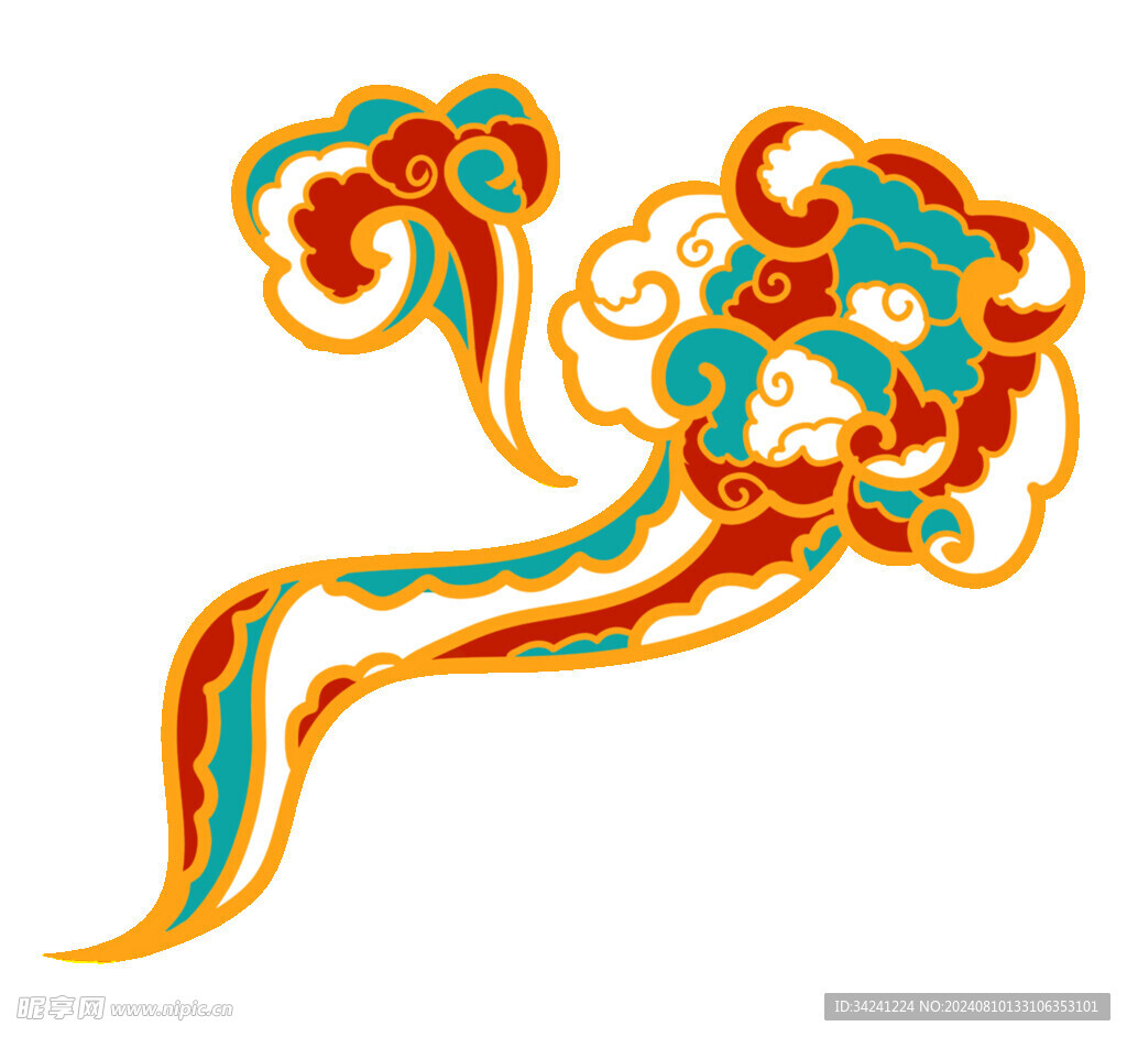 中国风祥云纹理节日元素