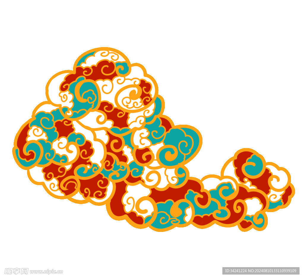 中国风祥云纹理节日元素