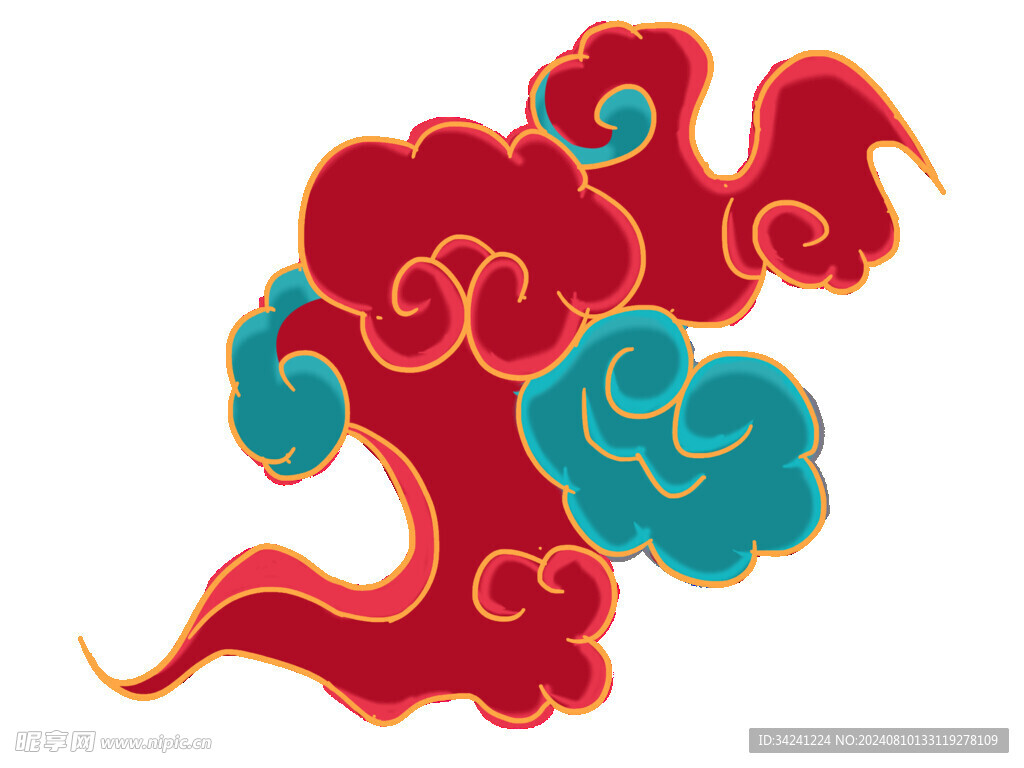 中国风祥云纹理节日元素