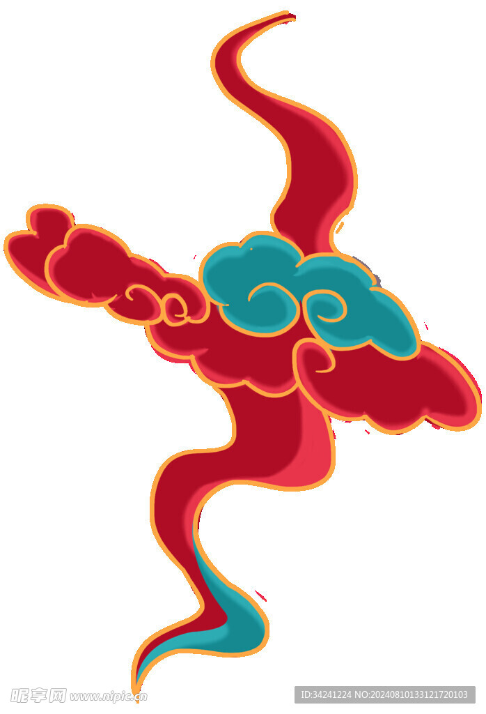 中国风祥云纹理节日元素