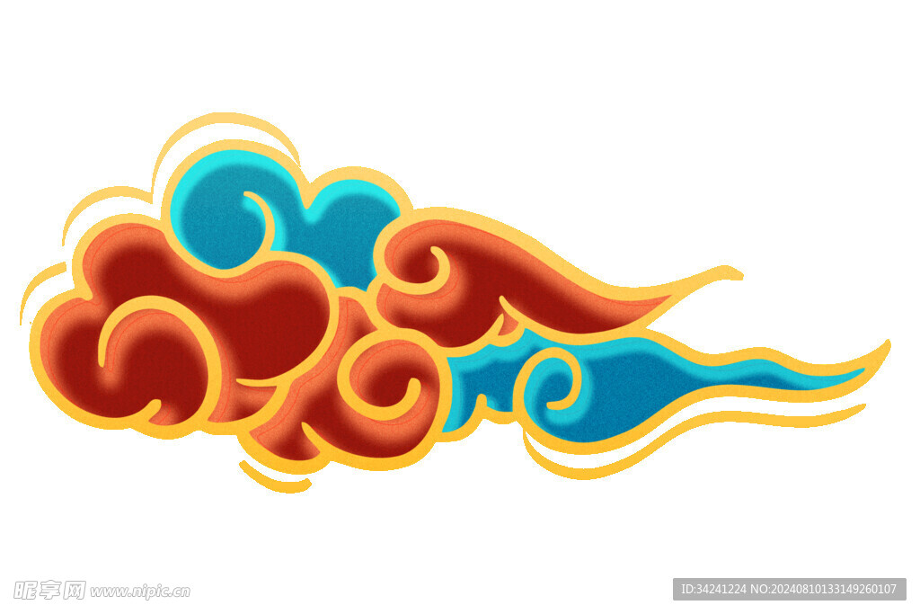 中国风祥云纹理节日元素