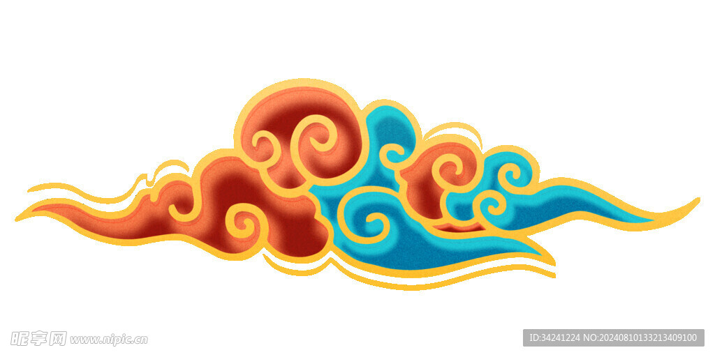 中国风祥云纹理节日元素