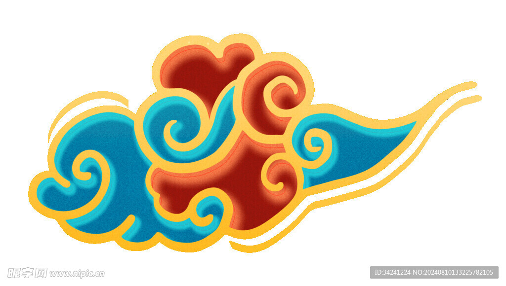 中国风祥云纹理节日元素