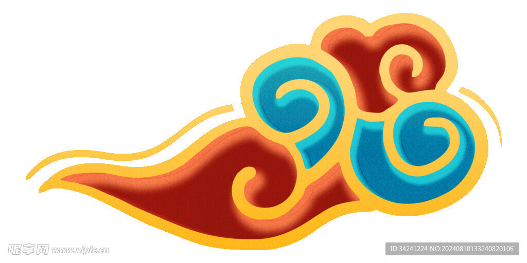 中国风祥云纹理节日元素