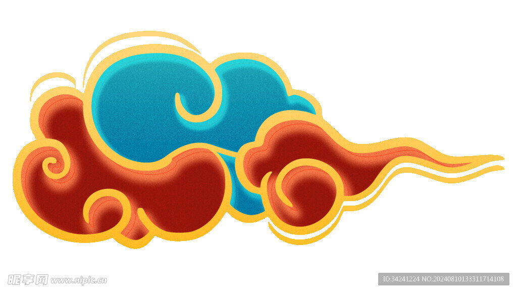 中国风祥云纹理节日元素