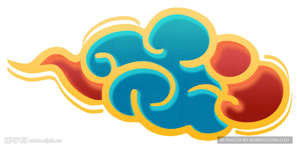 中国风祥云纹理节日元素