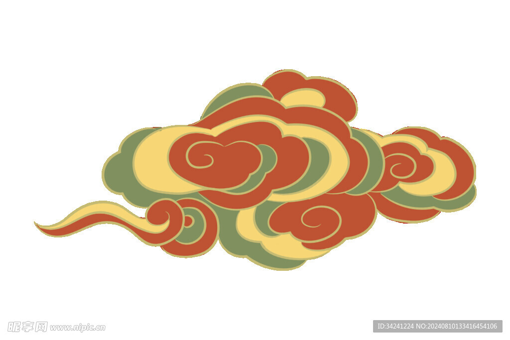 中国风祥云纹理节日元素