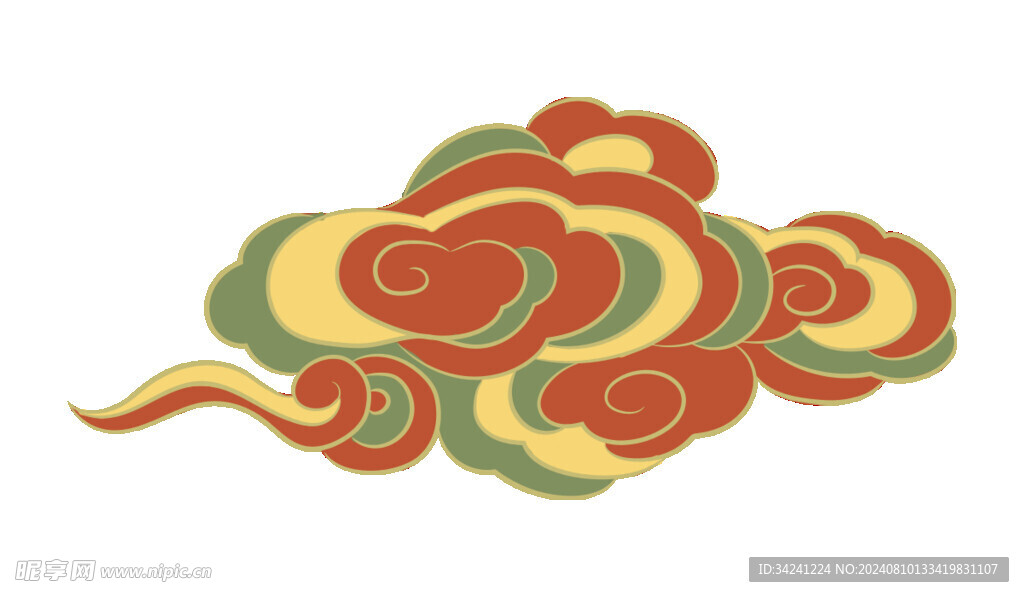 中国风祥云纹理节日元素