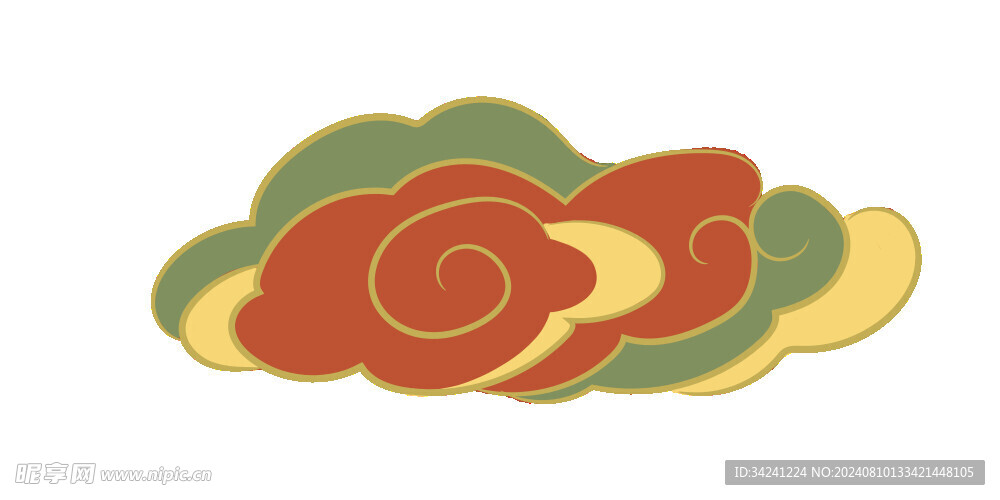 中国风祥云纹理节日元素