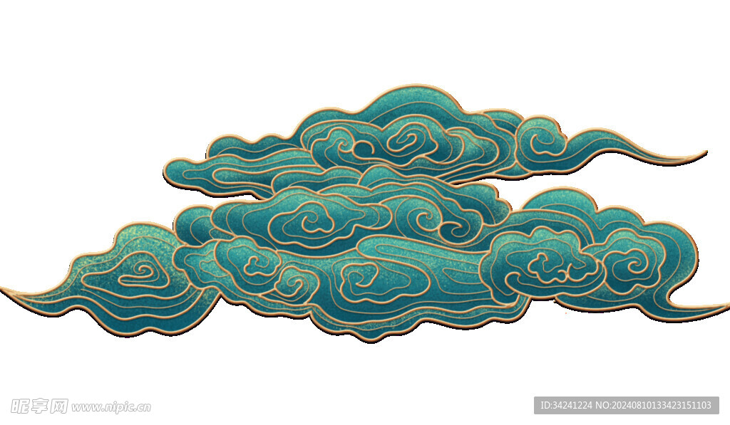 中国风祥云纹理节日元素