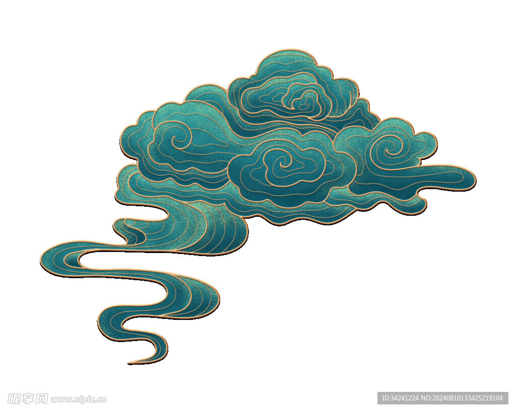 中国风祥云纹理节日元素