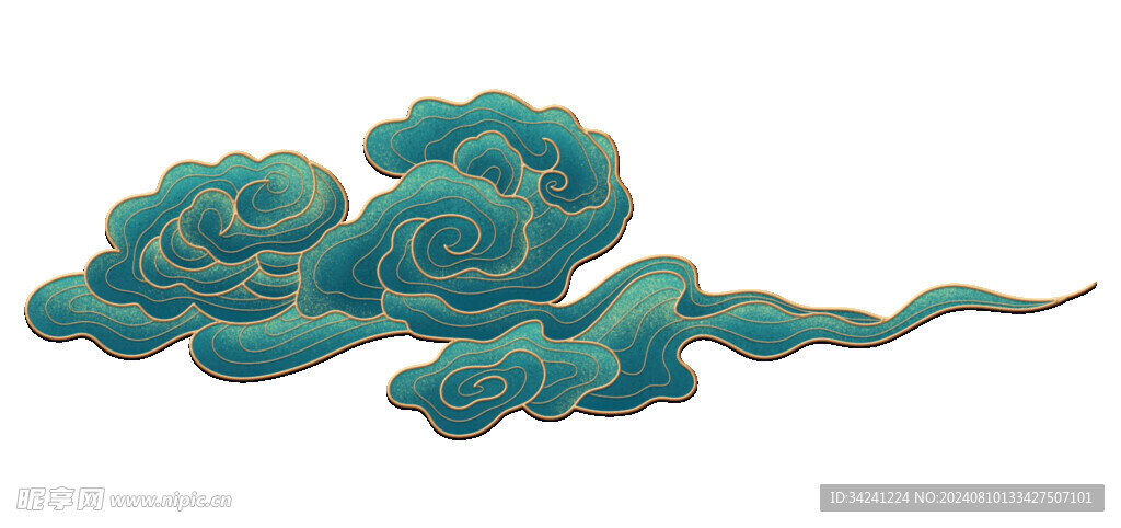 中国风祥云纹理节日元素