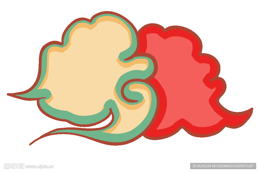 中国风祥云纹理节日元素