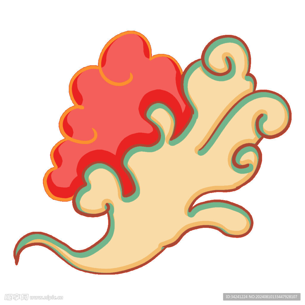 中国风祥云纹理节日元素