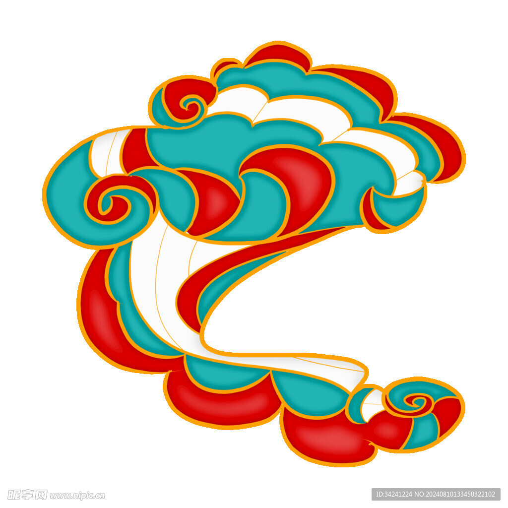 中国风祥云纹理节日元素