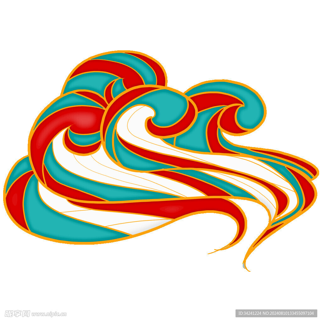 中国风祥云纹理节日元素