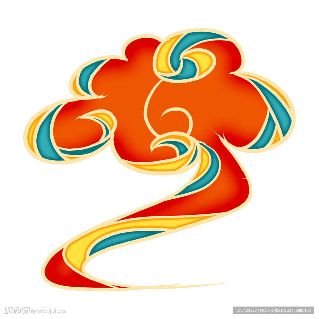 中国风祥云纹理节日元素