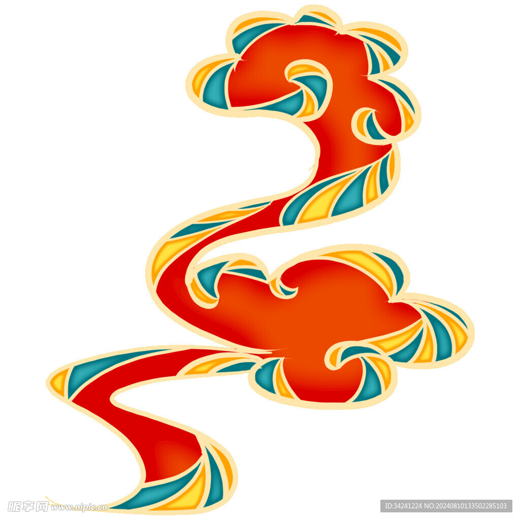 中国风祥云纹理节日元素