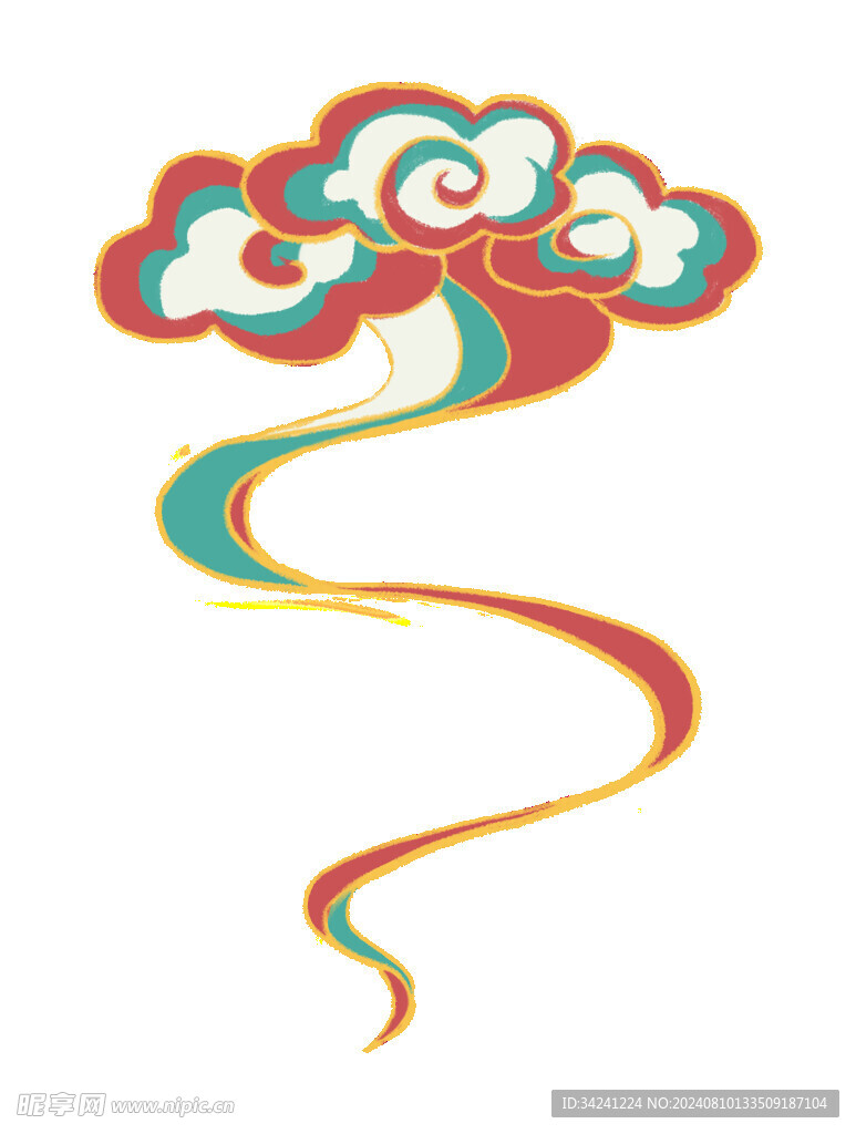 中国风祥云纹理节日元素