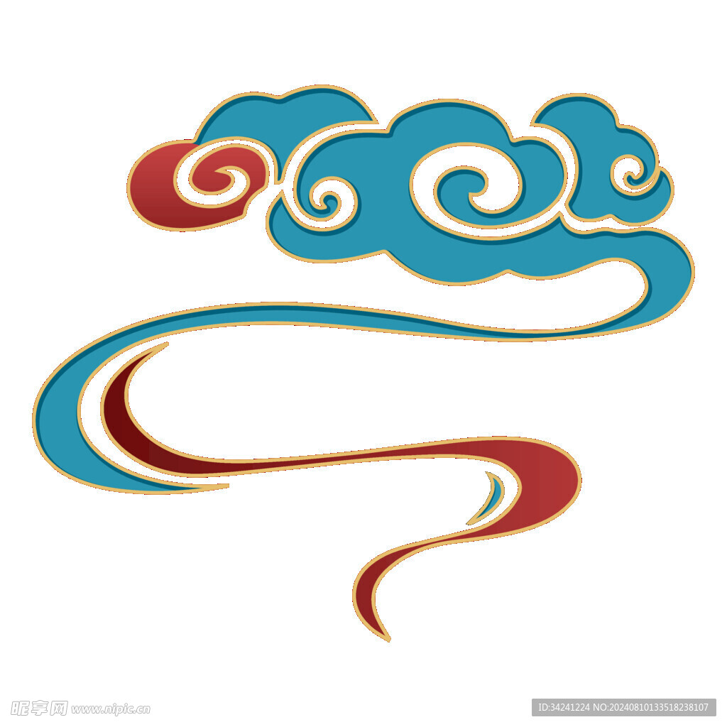 中国风祥云纹理节日元素