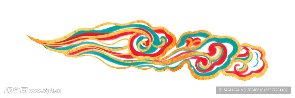 中国风祥云纹理节日元素