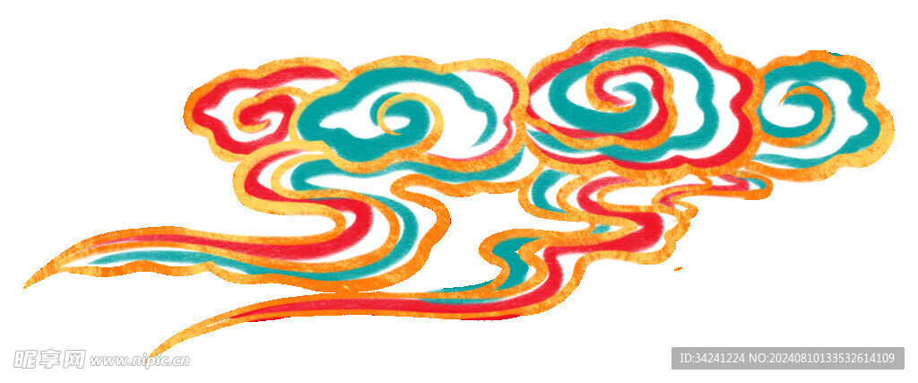 中国风祥云纹理节日元素