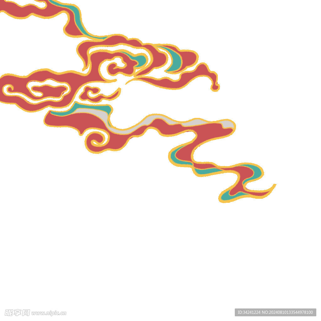 中国风祥云纹理节日元素