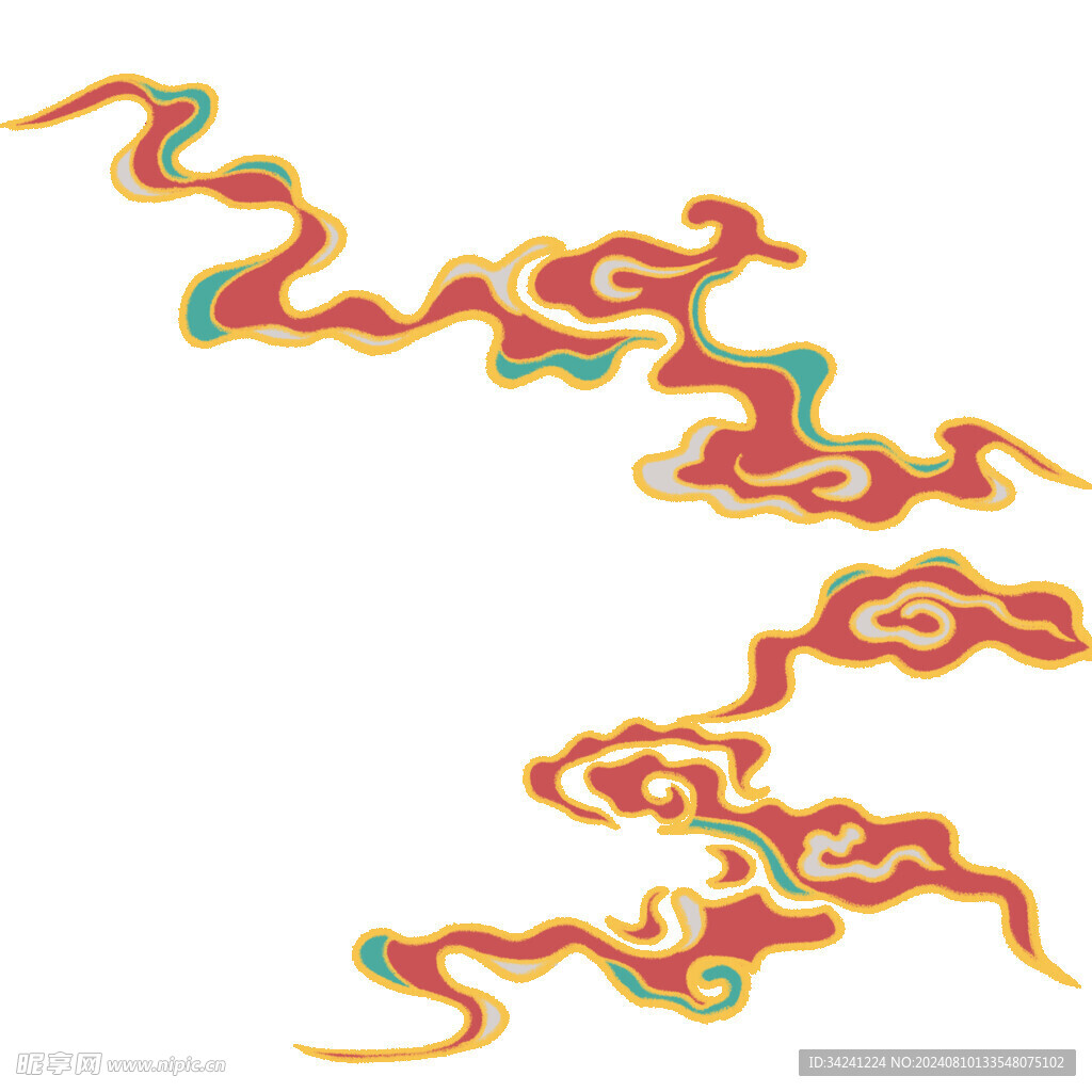 中国风祥云纹理节日元素