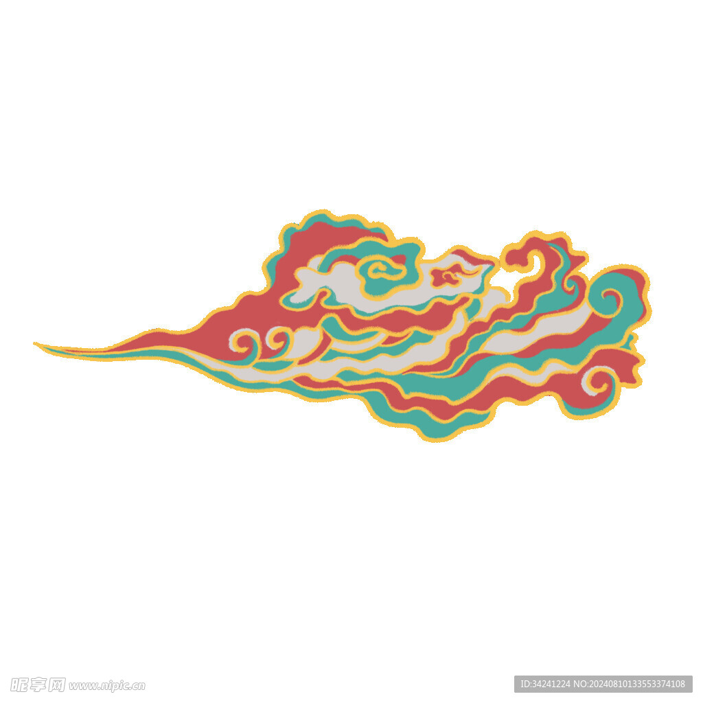 中国风祥云纹理节日元素