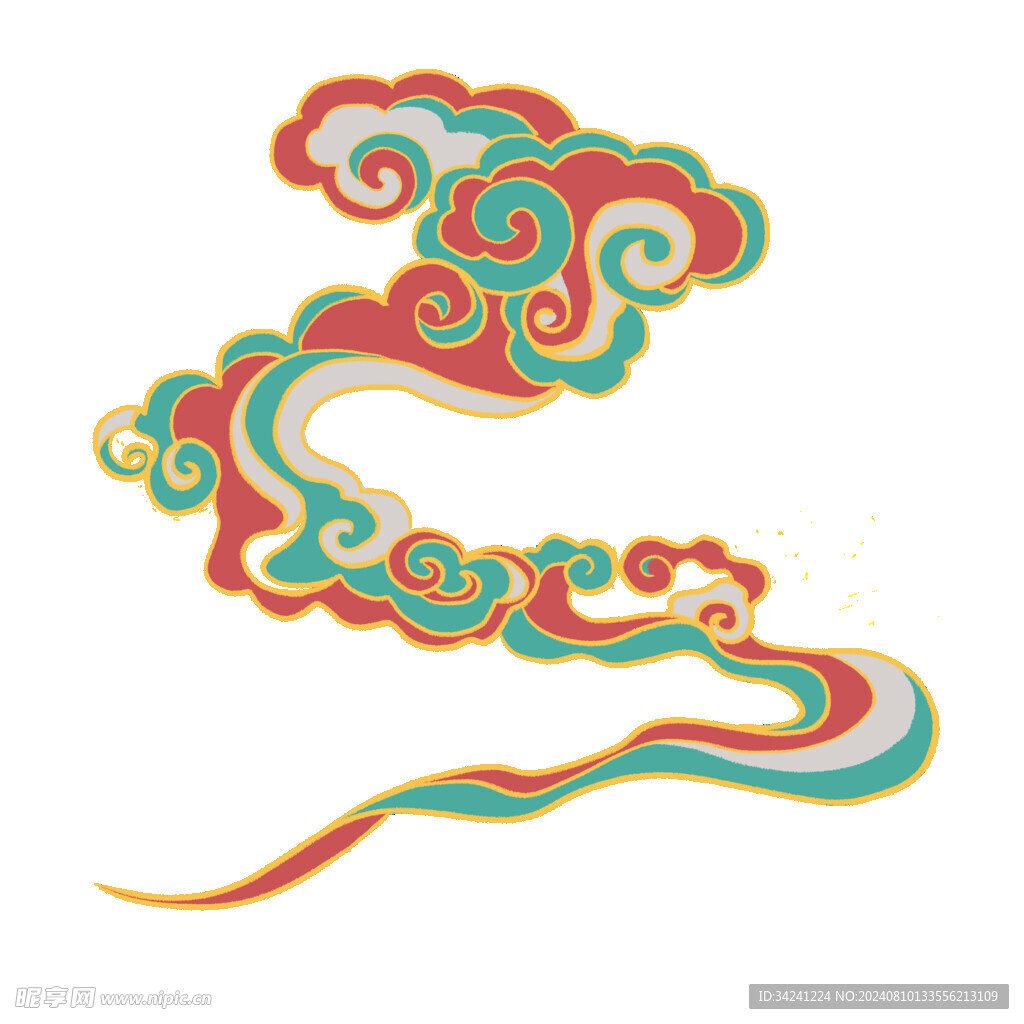 中国风祥云纹理节日元素