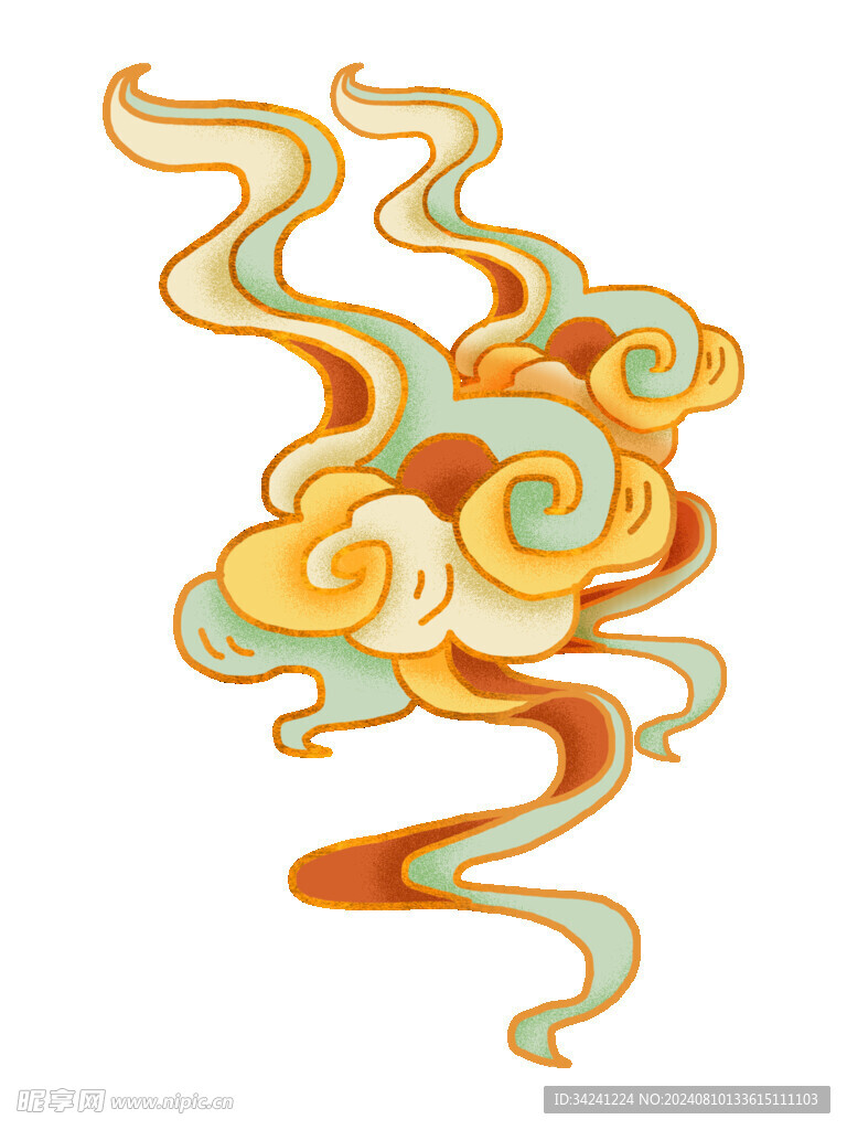 中国风祥云纹理节日元素