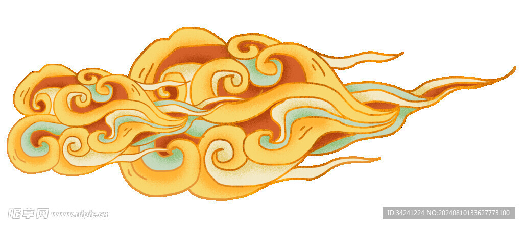 中国风祥云纹理节日元素