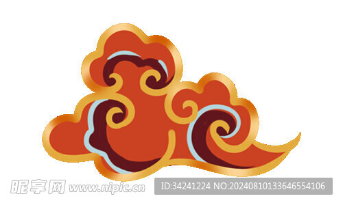 中国风祥云纹理节日元素