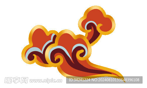 中国风祥云纹理节日元素