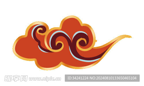 中国风祥云纹理节日元素