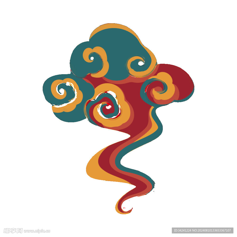 中国风祥云纹理节日元素