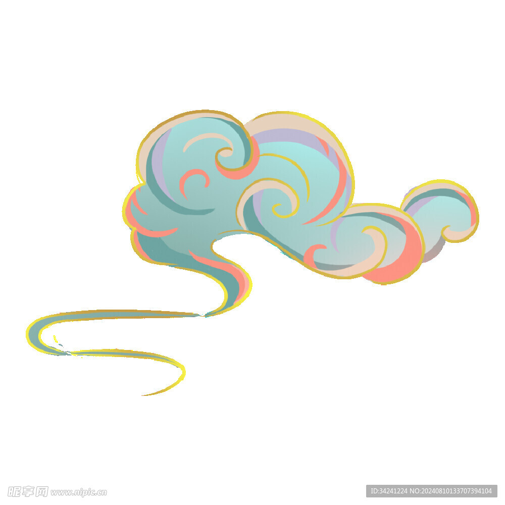 中国风祥云纹理节日元素