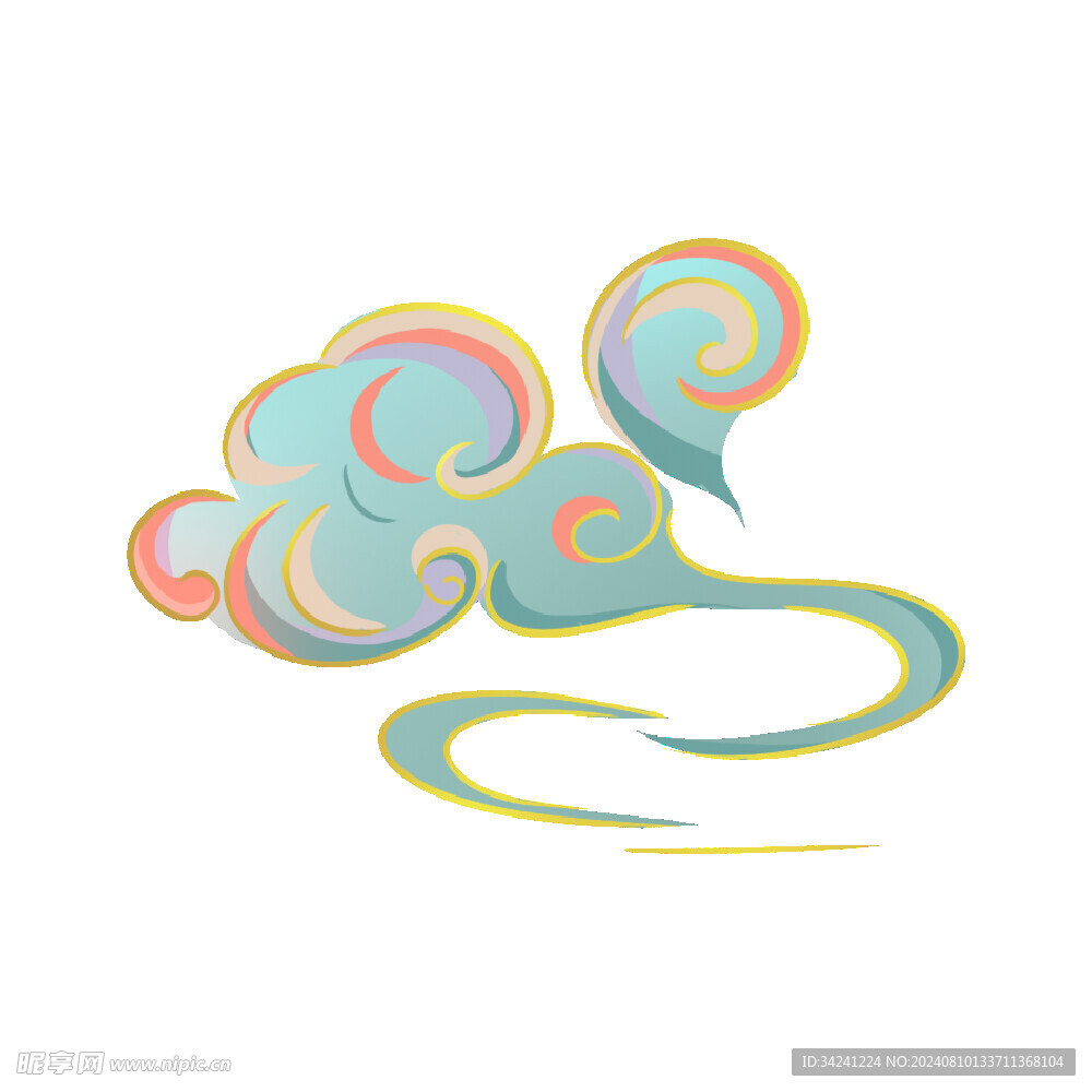 中国风祥云纹理节日元素