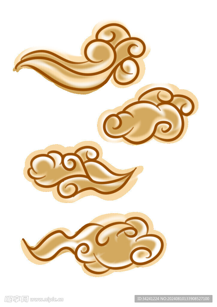 中国风祥云纹理节日元素