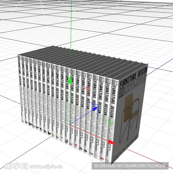 C4D模型 书 
