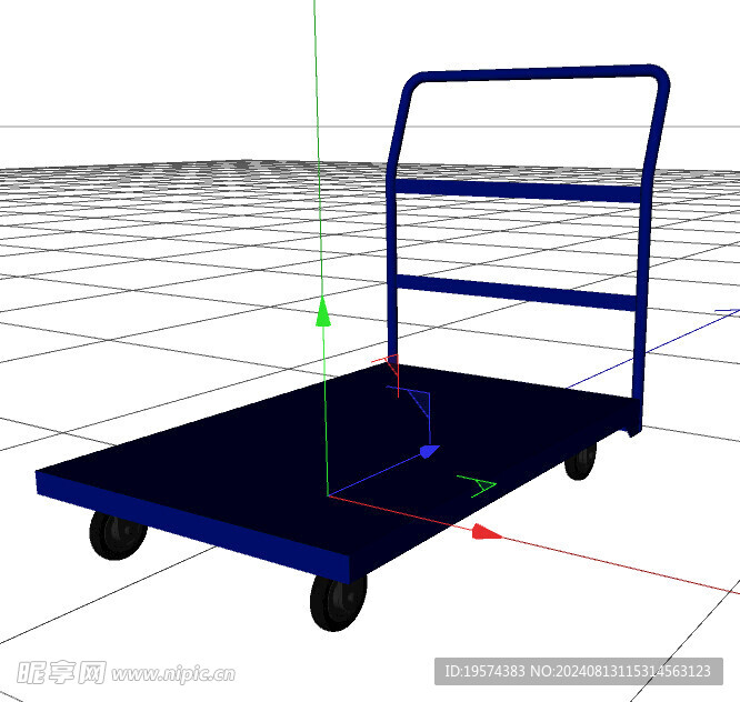 C4D模型 小推车