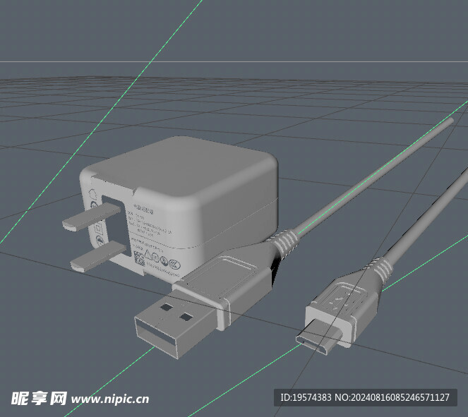 C4D模型 充电器