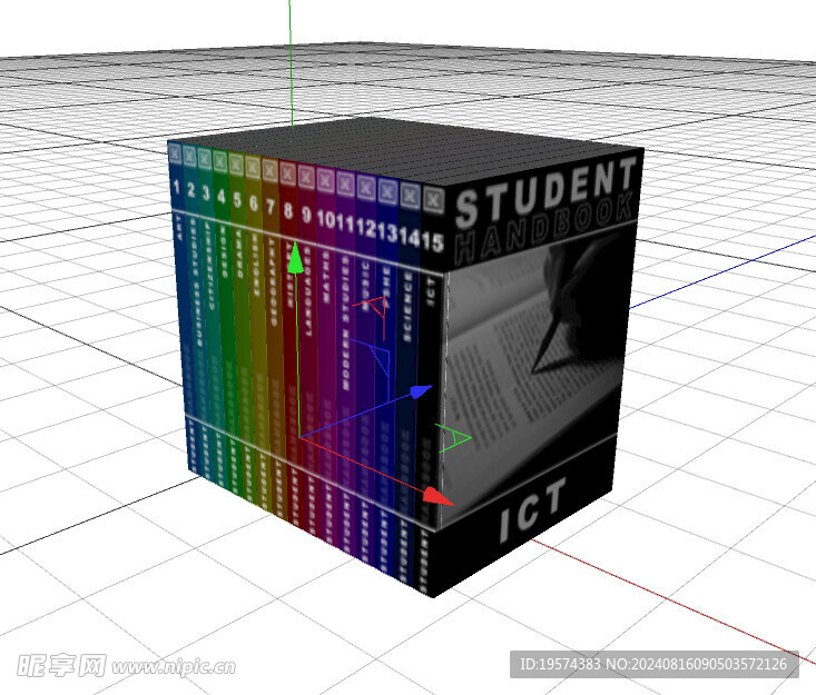 C4D模型 书