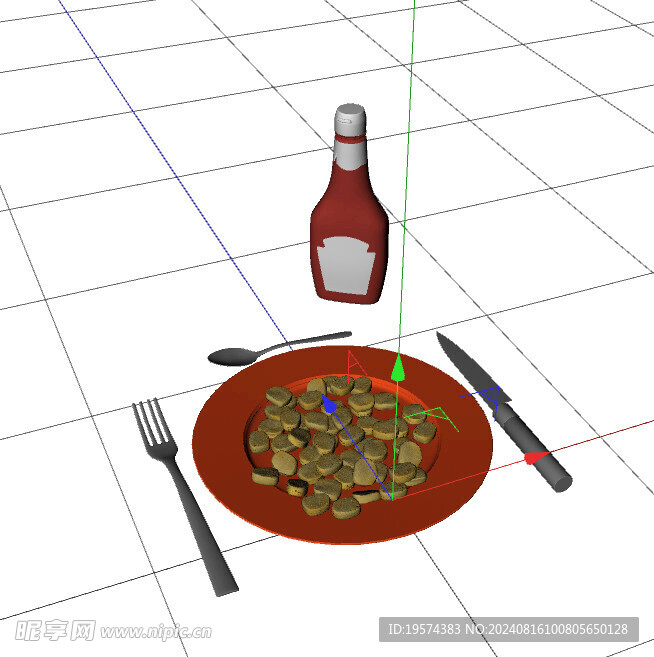 C4D模型 早餐