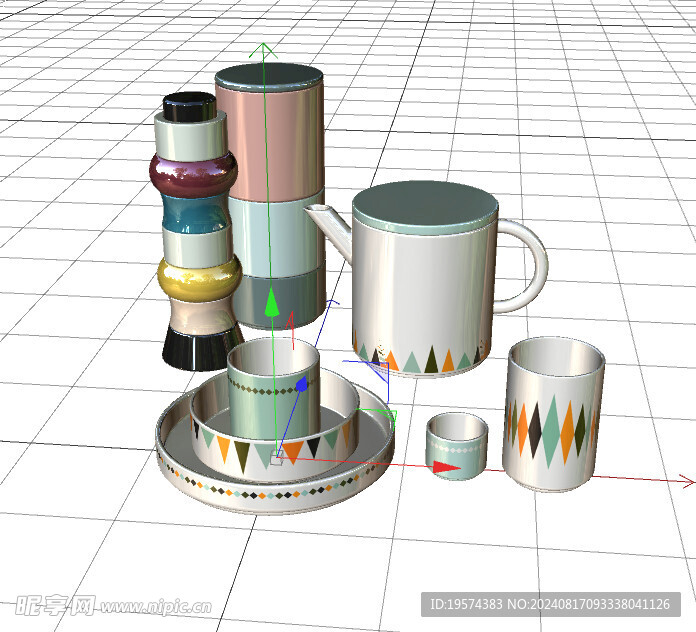 C4D模型 餐具