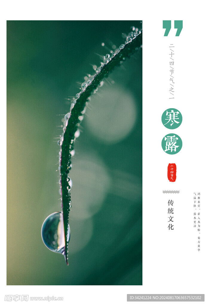 寒露二十四节气海报素材背景